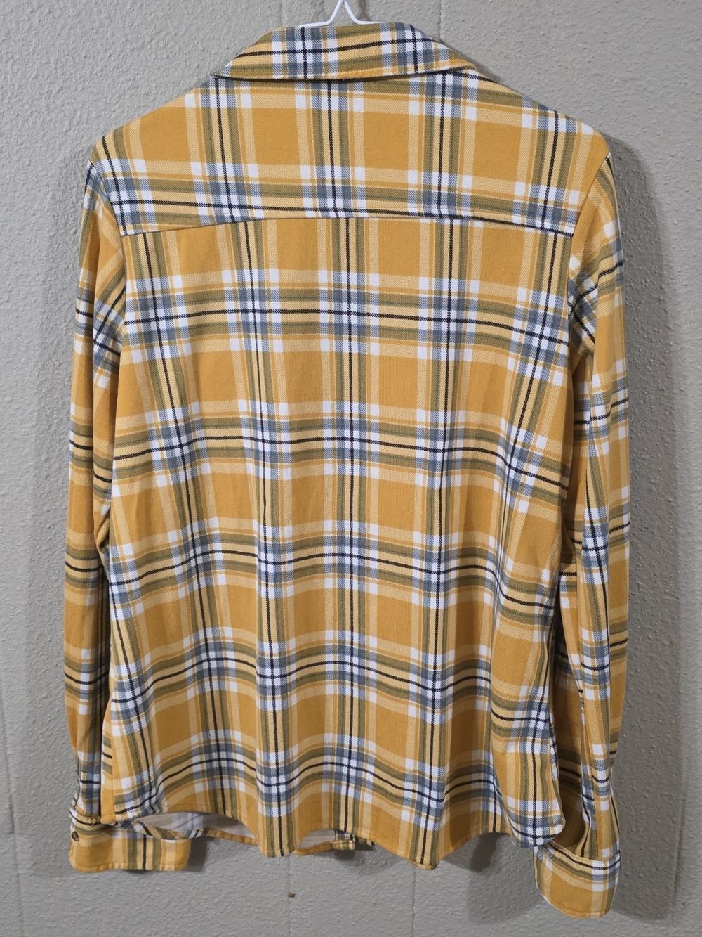 Nwot Women's Eden & Olivia Mustard Plaid Button-Up Shirt Sz L - Picture 3 of 3